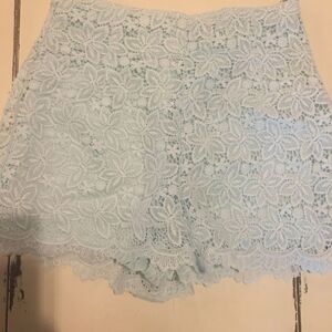 Charlotte Russe medium run small blue lace shorts